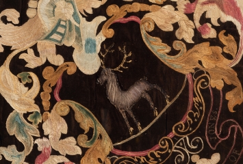 Needlework, Mary Jones (1748-1830), ca. 1768-70. Boston and Weston, MA. Concord Museum Collection, Gift of Cummings E. Davis; T900.